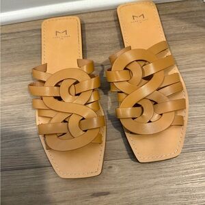 Marc Fisher Woven Tan Sandals
